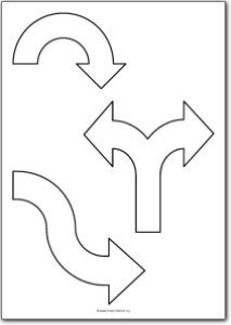 Curved arrow shapes